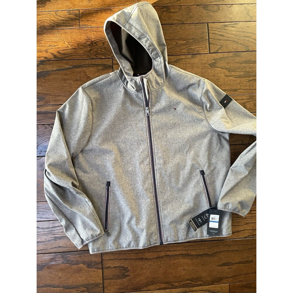 NEW Tommy Hilfiger Gray Coat (MSRP $160.00) Size XL Water Resistant Hooded J45